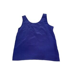 Paul Harris Royal Blue Silk Sleeveless Tank Top Size S